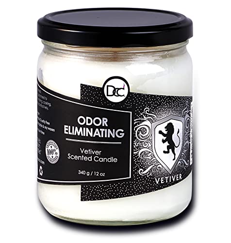 Vetiver Odor Eliminating Candle &ndash; 12oz Soy 80hr Burn