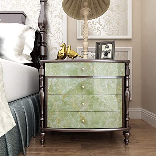 Image of FOKRIM Green Marble Wallpaper for Wall (Size- 60x200cm) self Adhesive Wallpaper Wall Stickers Oil-Proof Waterproof Wallpaper for Kitchen (Green)