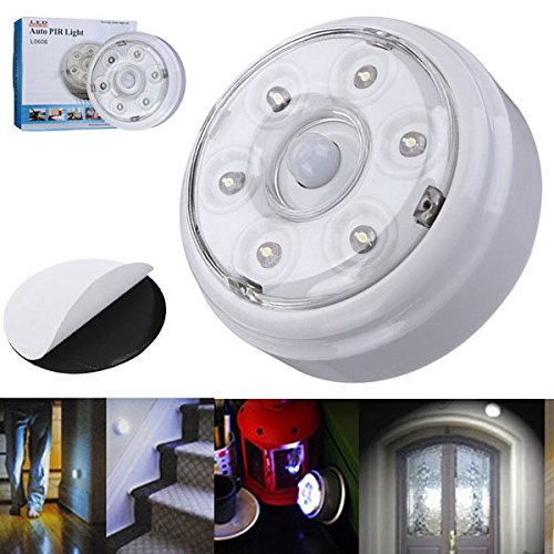 KKY Portable 6 Led Wireless Infrared Pir Motion Detector Night Light