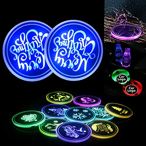 Posavasos LED Coche,2pcs Luces Portavasos LED Cover