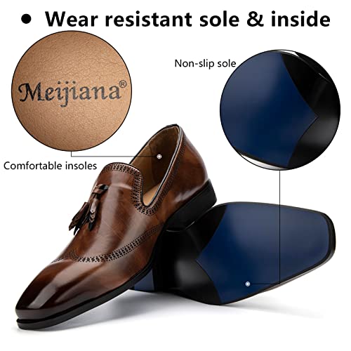 Meijiana Men's Classic Loafers - Dress Shoes for Men, Luxury Fashion Loafers3