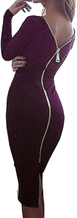 black dress with zipper down the back