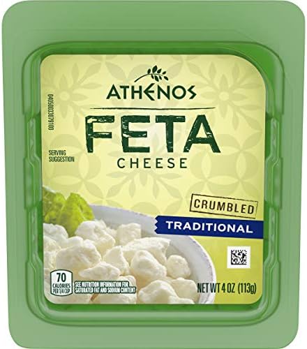 Athenos Traditional Crumbled Feta Cheese (4 oz Tub)
