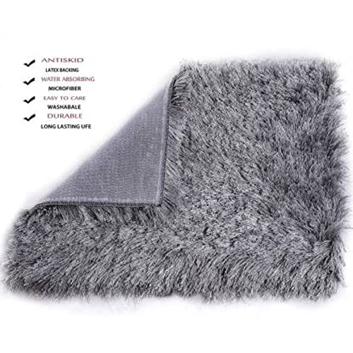 Image of Anti Skid Doormats for Home and Office Entrance Living Room and Bathroom Mats | Entrance Door Mats for Home and Office Entryway. (Solid Grey, 16x24)
