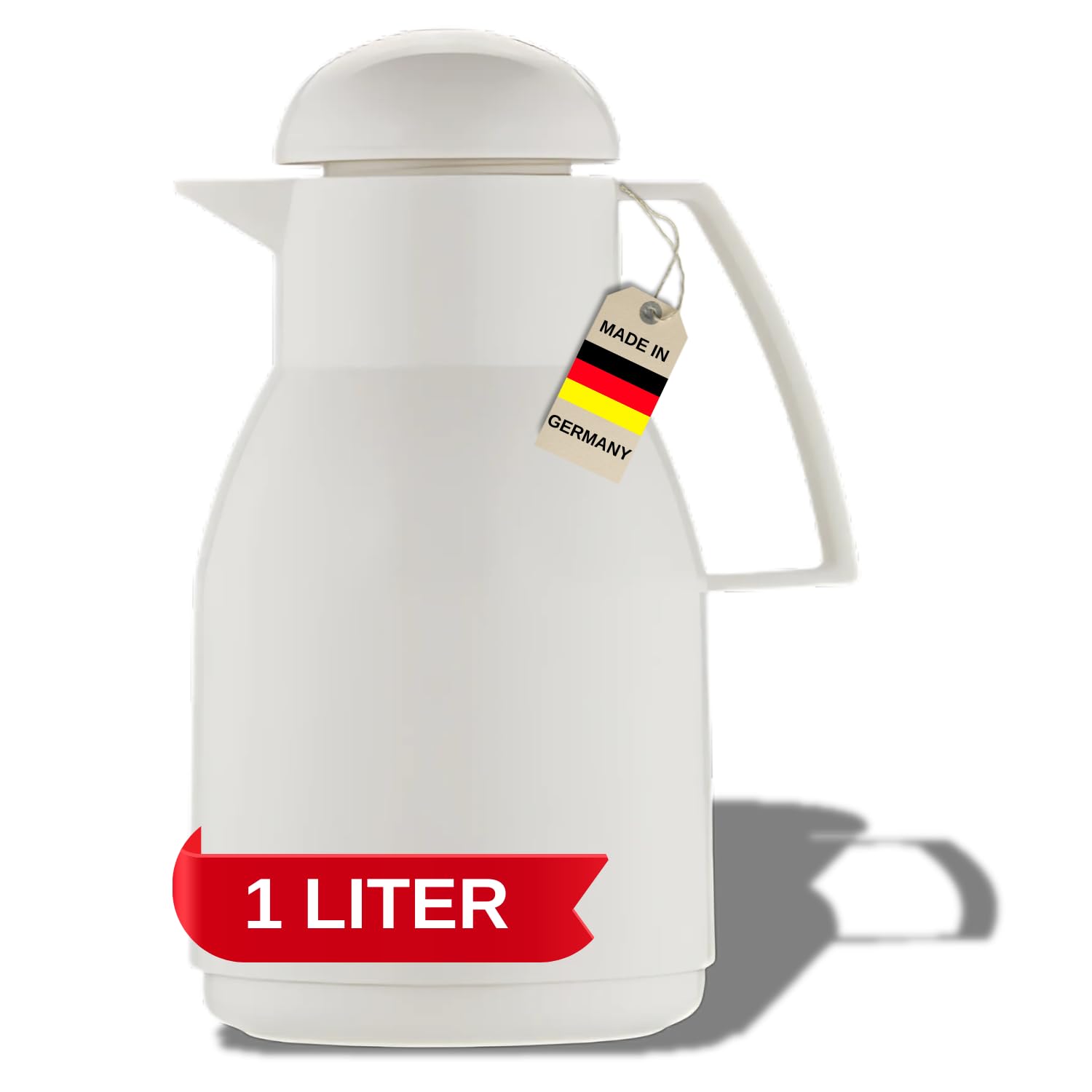 Amazon.com: Helios Top Plastic Vacuum Jug, White, 1.0 Litre : Home