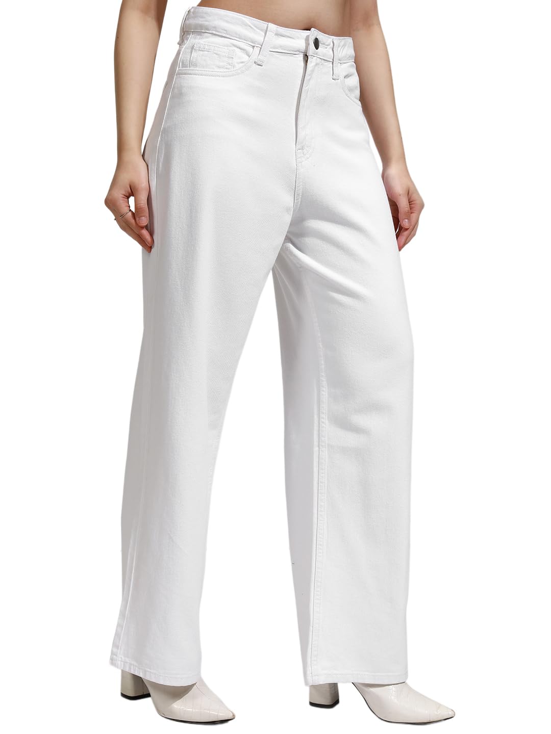 tokyo talkies Women's Wide Leg Flared Jeans| Mid-Rise| Jeans Pant-picture-38