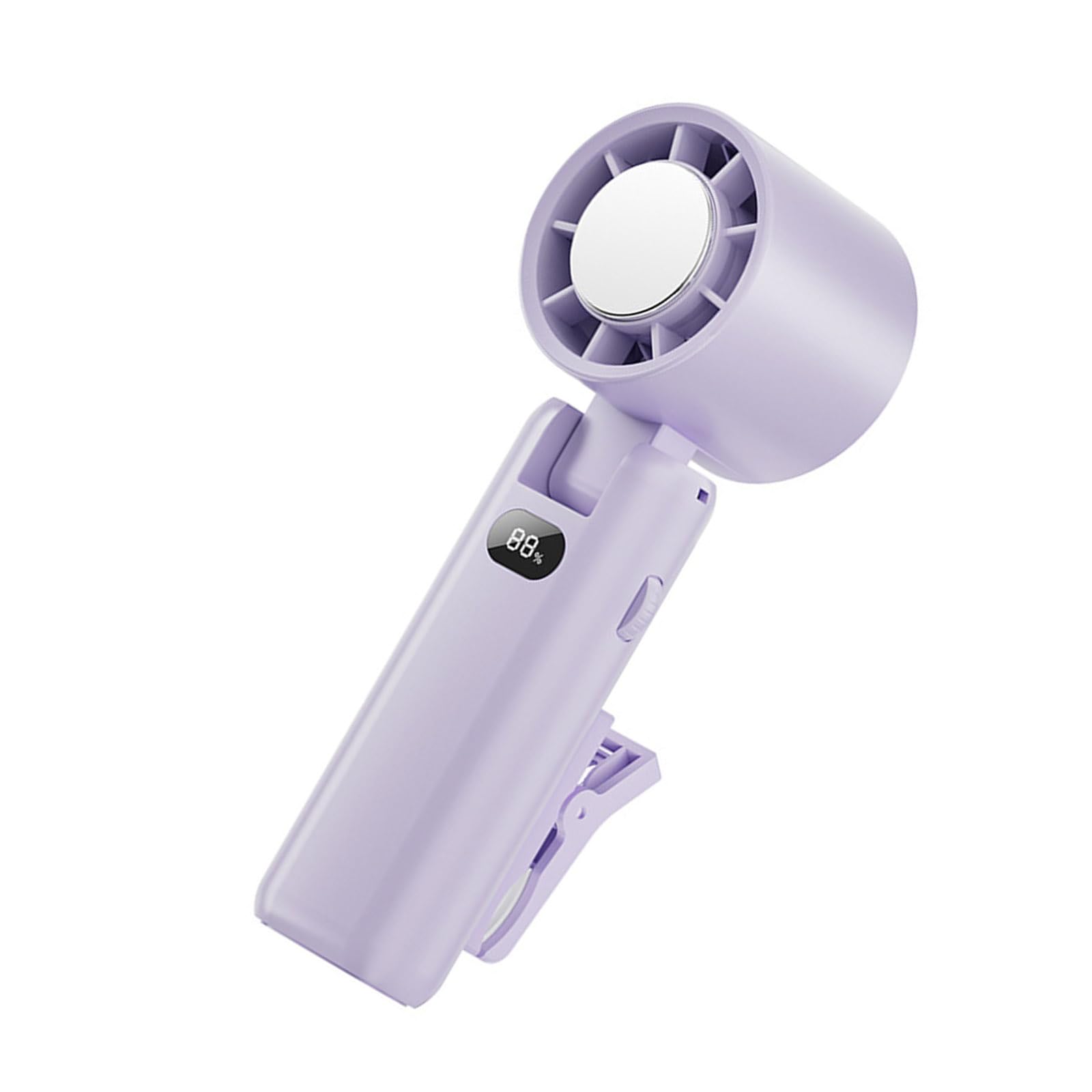 kokdid Portable Handheld Fan Rechargeable High Speed with Digital Display Folding Desktop Fan