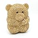 XLJJB Deslumbrante Forma 3D Oso Embrague Mujer Cristal De Plata AB Bolso Y Monedero De Noche Bolso De Fiesta De Bodas De Diamante Pequeño Embrague Embrague De Peluche De Oro