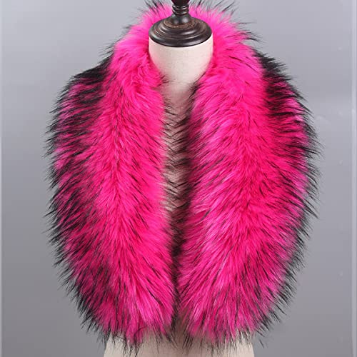 Faux Fur Trim for Hood Replacement, Women's Faux Fur Collar Scarf Neck Collar Replacement for Winter Jacket Coat2