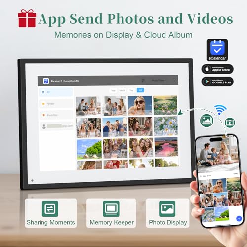 Image of Smart Digital Calendar, 10.1 inch HD Smart Touch Screen Home Interactive Electronic Calendar WiFi Planner,Meal Schedule, Duty Chart,Achievement Rewards- Built-in Digital Photo Frame Function