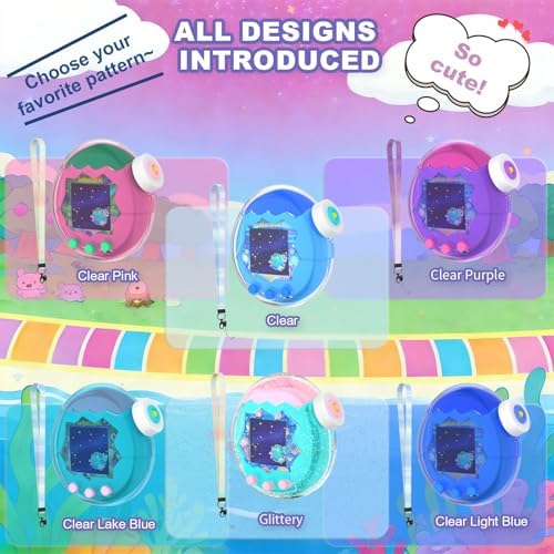 Case for Tamagotchi Paradiseļ¼Transparent Hard PC Protective Cover Compatible with Tamagotchi Paradise,Scratch-Proof & Shockproof,with Lanyard (Clear) - 5