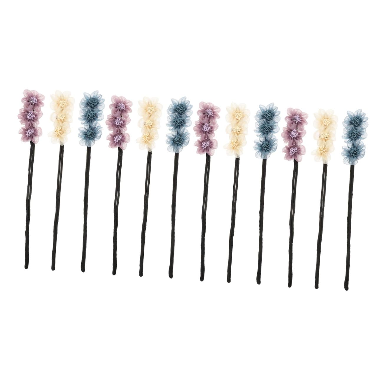 Ipetboom 4 Set Di Strumenti Per Chignon Bigodini Facili Da Usare Elastici Per A Forma Di Fiore 3 Pezzi*4