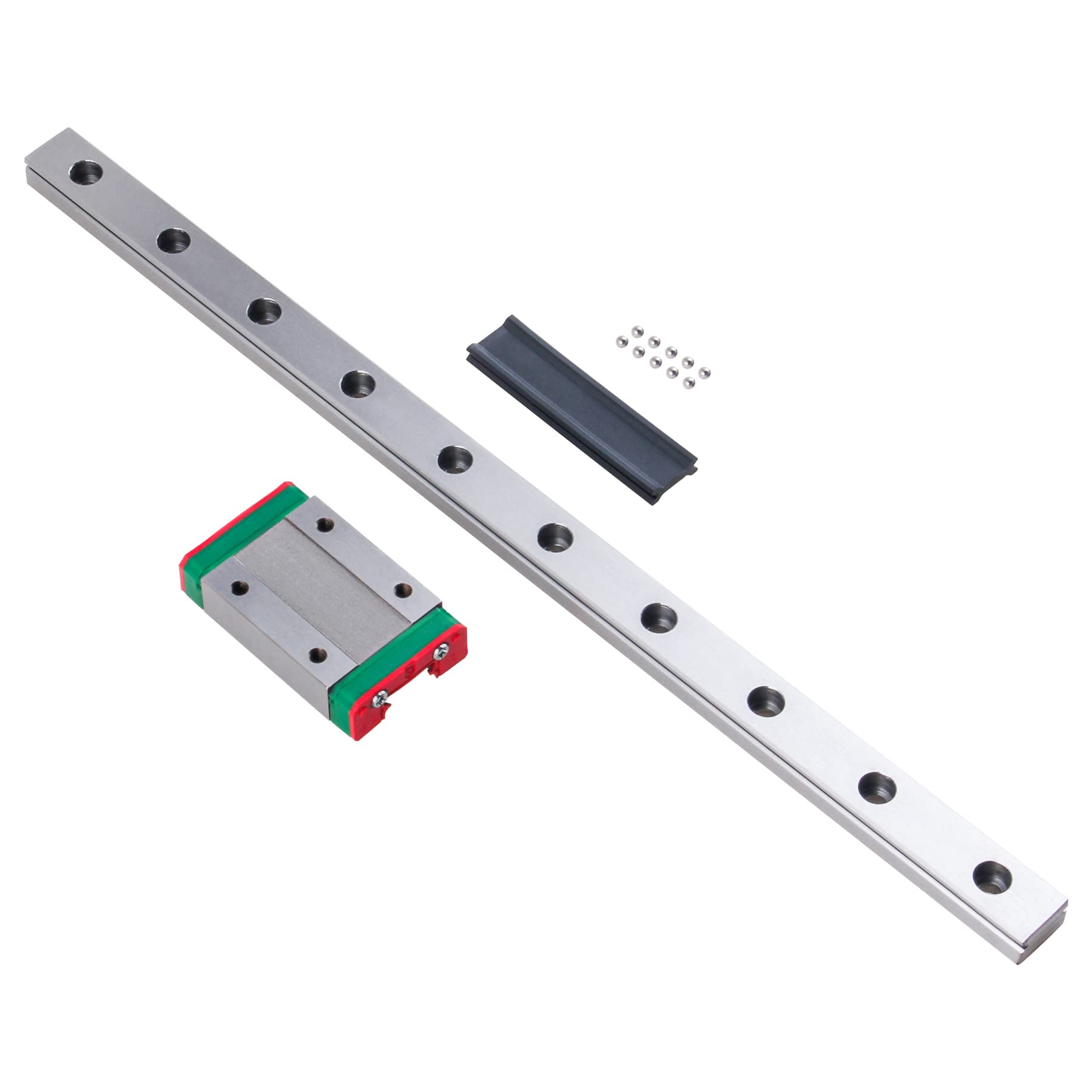 ANWOK MGN9 Linear Rail Guide 400mm/15.74 inch with MGN9-H Type Linear Bearing Sliding Block for CNC xyz DIY Engraving Machine
