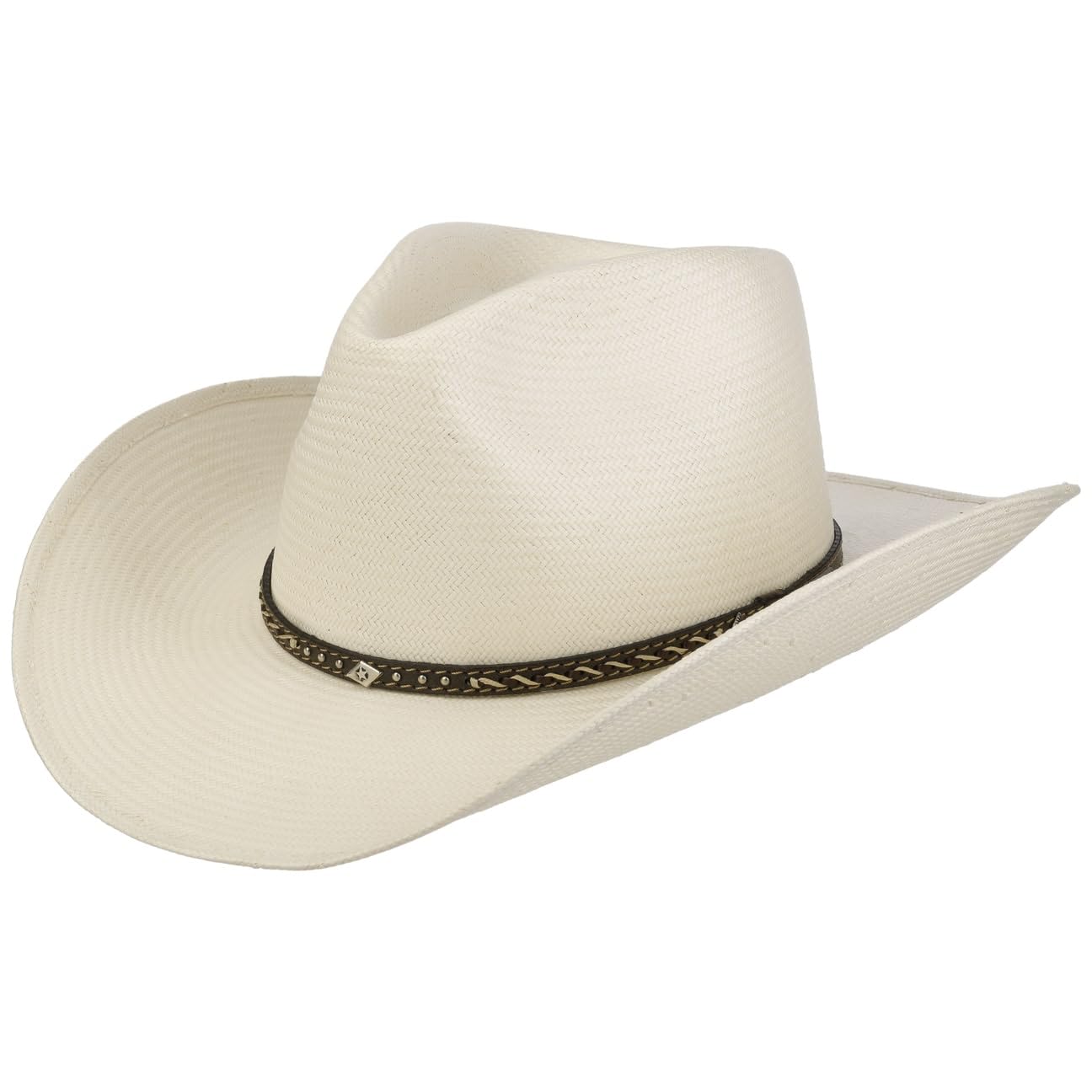 STETSON Pittsfield Kapelusz kowbojski styl western czapka przeciwsloneczna sloma toyo pasek skorzany Unisex Wiosna Lato