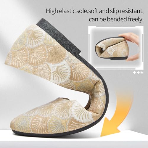 Image of Women's Ballet Flats Shoes Dress Slip on Shoes | PU Leather Teacher Business Casual Loafers Non Slip Low Heel Dressy