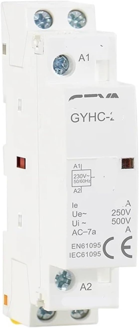 レールタイプ家庭用モジュラーコンタクタ 2P 16A 20A 25A 2NC 2NO 1NO1NC 50/60Hz 自動 AC コンタクタ(2P 20A 1NO1NC 220V)