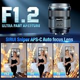 SIRUI Sniper 16 mm autofokus, obiektyw szerokokątny F1.2 APS-C, Z Mount do Zfc, Z6, Z50, Z9 (Z Mount, czarny)