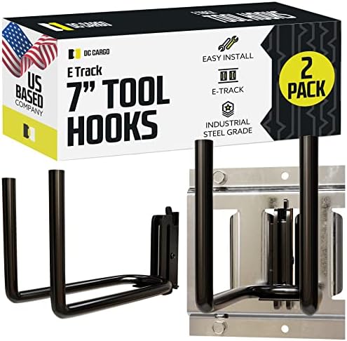 E Track Hook Hanger 7.5" 2-Pack – Garage Wall Organizer view 7