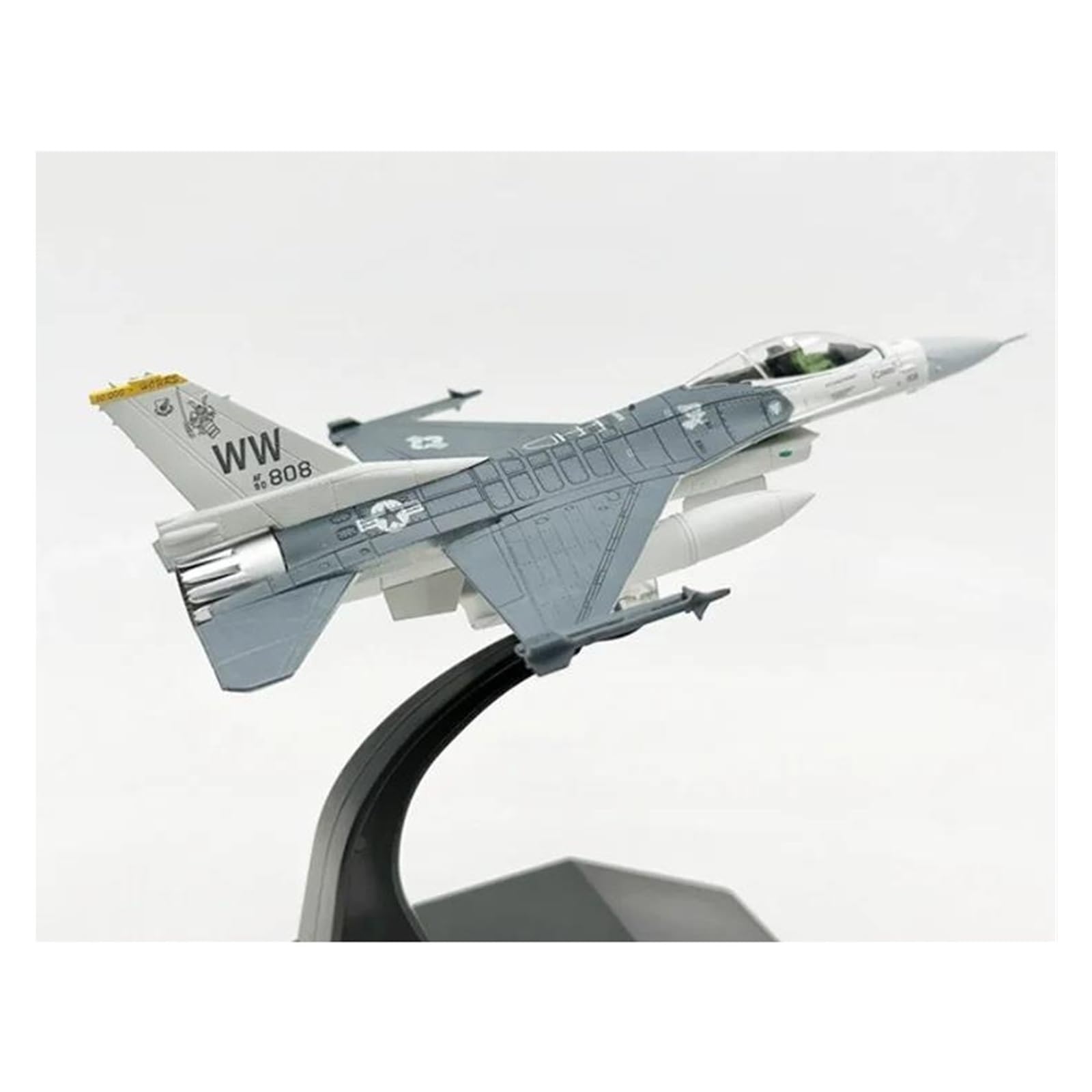 ZXLIHS Samolot w skali 1:100 Do samolotów myśliwskich F-16 USAF Odlew metalowy Model samolotu na poziomie kolekcjonerskim Dekoracyjny gabinet Nadaje się do dawania prezentów