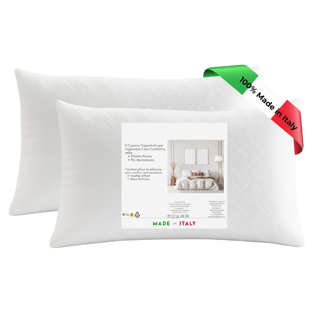 Oreillers pour dormir GM rectangulaires anti-acariens et respirants pour literie double