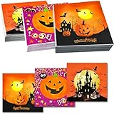GOGOLAN 60 Stück Halloween-Servietten, Party-Servietten, 33 x 33 cm, Einweg-Papierservietten für Partys, Halloween-Party-Dekorationen, Kürbisse, Festival-Zubehör