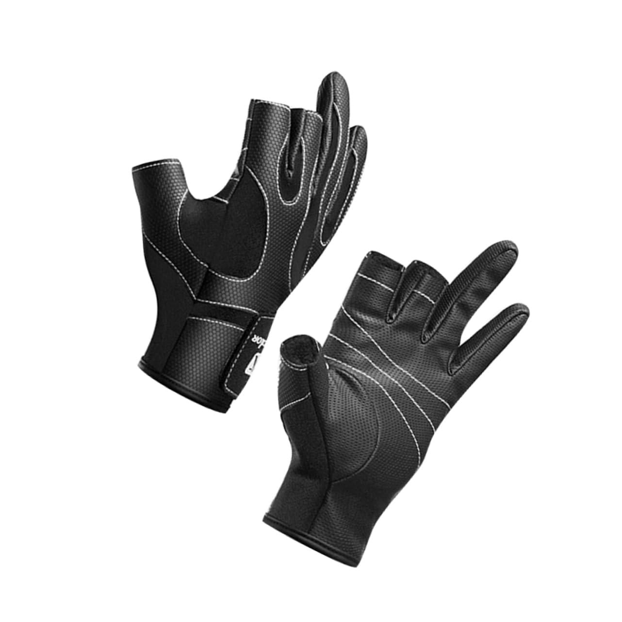 VANZACK Fishing Gripper Gloves Fingerless Outdoor Men's Half-Finger Durable Warm Polar Fleece