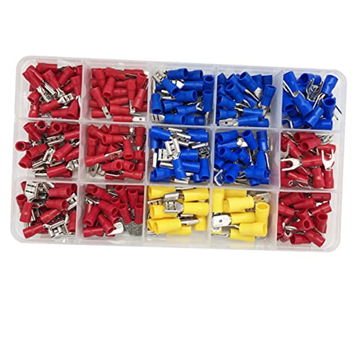 FUNOMOCYA 280pcs Insulated Terminal Connectors Positap Wires Cold Pressed Cable Crimping Connector Terminal Block