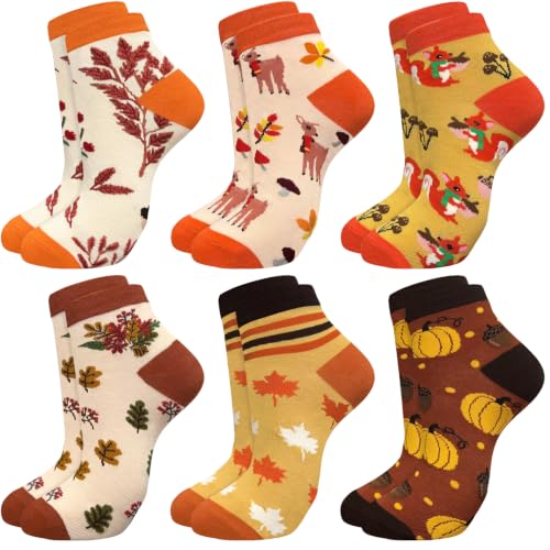 Image of 6 Pairs Ankle Socks for Women Men Novelty Gifts For Women Halloween Christmas Festival Birthday Gift