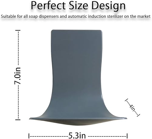 Miniatura 7 de Bandeja de goteo para dispensador de jabón ACotn para dispensador automático, montaje en pared y dispensador de desinfectante de manos, soporte
