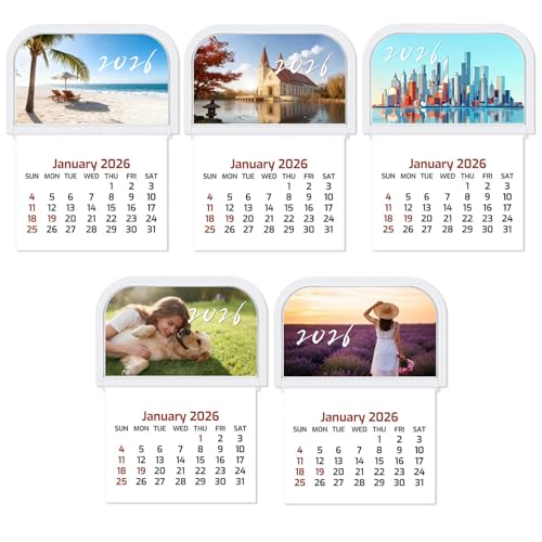 2026 Mini Stick on Calendar Small Monthly Peel and Stick Adhesive Calendar for Car Wall Business Cards Auto Truck Laptop Fridge Home Office (5, church)