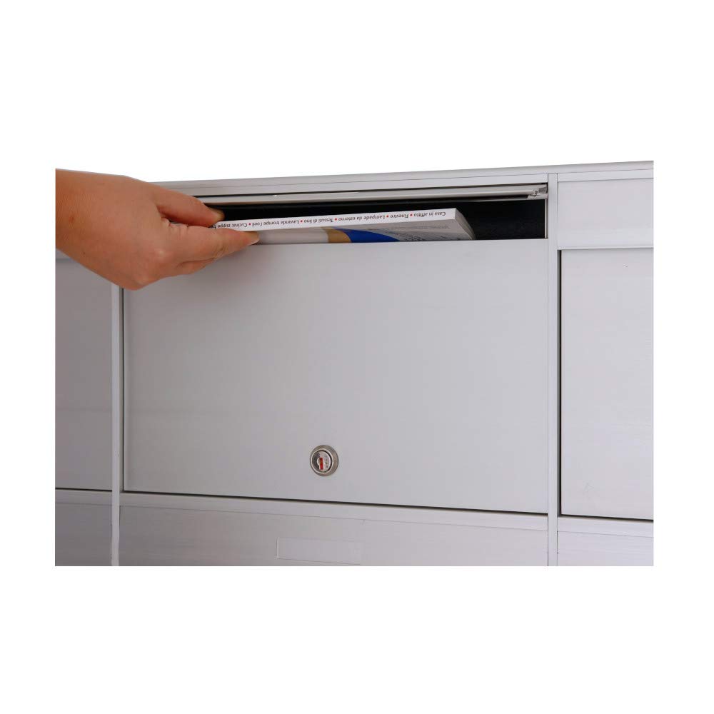 Cassette Postali Condominiali per Esterno P6 da 8 posti in Alluminio e Acciaio Inox