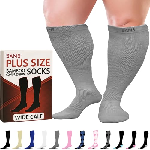 Image of BAMS Compression Socks Women & Men- Premium Bamboo Ultra Soft No-Smell 15-20 mmHg