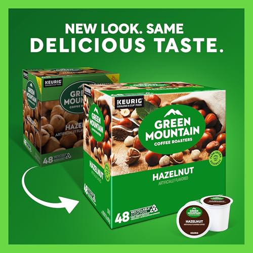 Green Mountain Coffee Roasters Hazelnut Coffee, Keurig Single Serve K-Cup Pods, Light Roast, 48 Count
