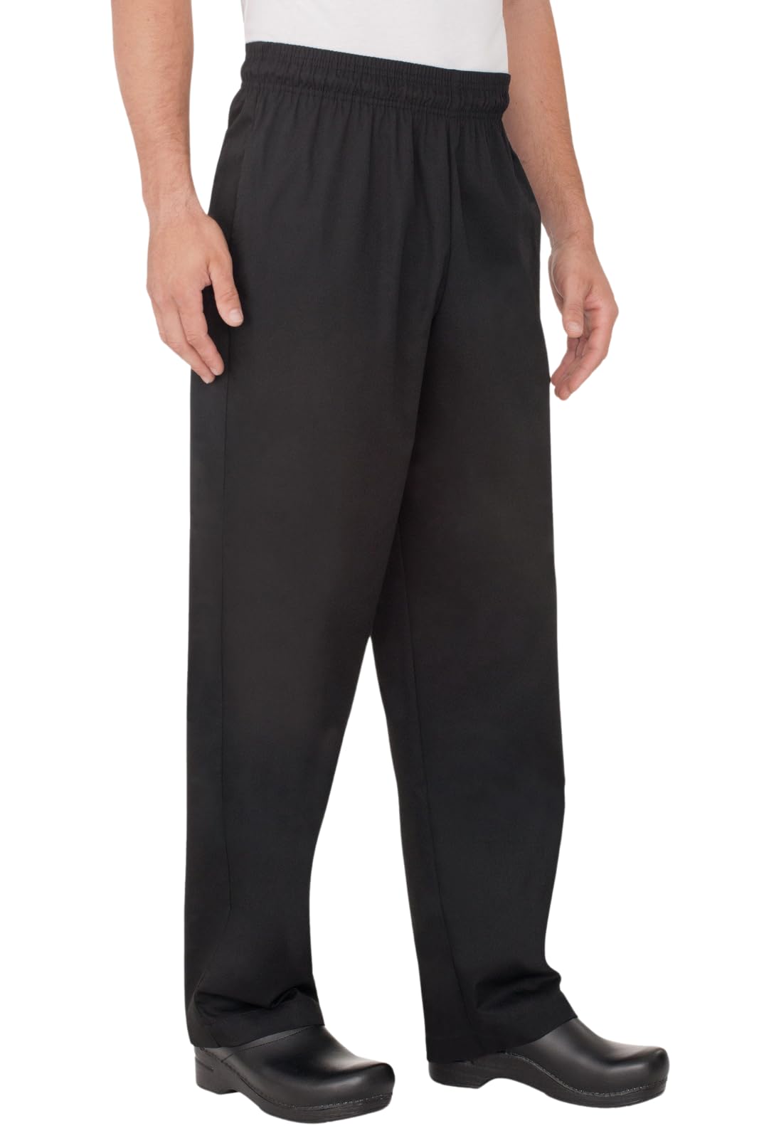 Chef Works Men's Essential Baggy Chef Pants, Black, Medium
