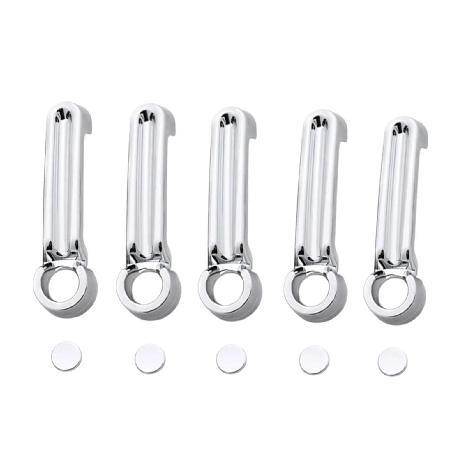 FIXCOR Car Door Handle Inserts Cover & Tailgate Handle Cover Kit Black/Chrome for Jeep for Wrangler JK for JKU 2007-2018(Chrome)
