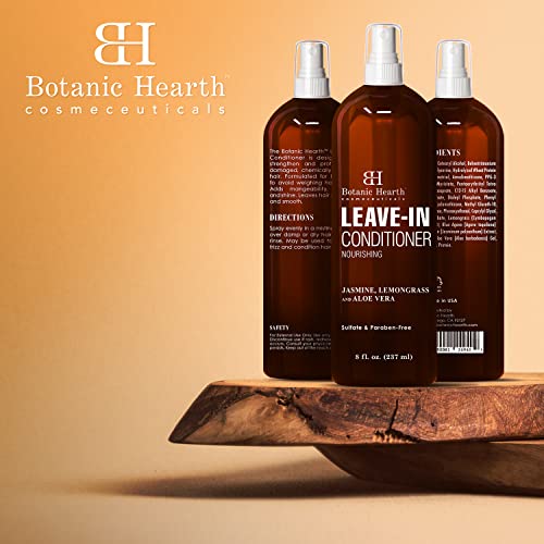 Botanic Hearth Leave In Conditioner Spray - Hair Strengthener for Dry, Damaged, Chemically Treated Tresses - Adds Volume and Manageability - 8 fl oz