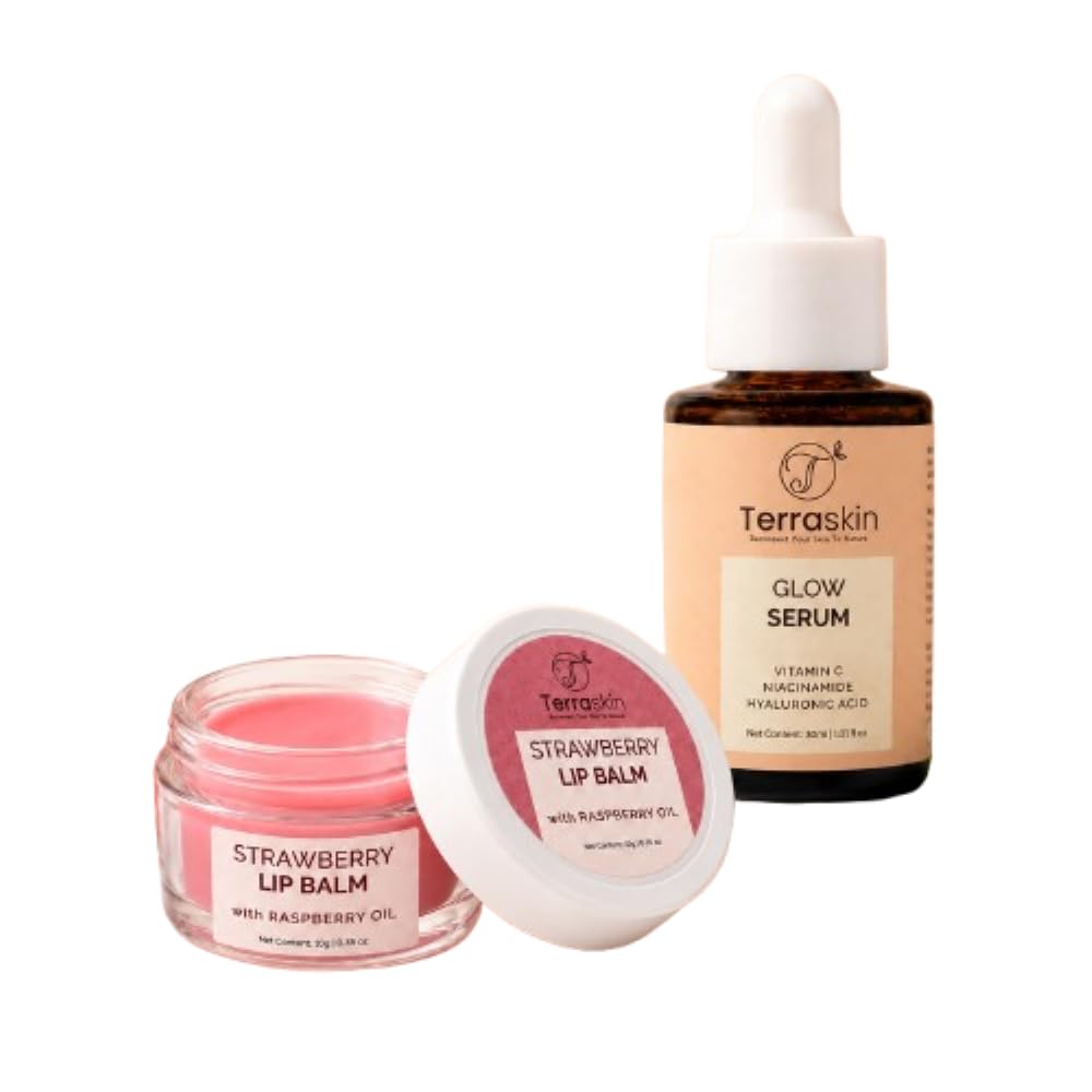 The Glow Combo | Glow Serum 30ml with Vitamin C, Niacinamide & Hyaluronic Acid and Strawberry Lip Balm 10g with Raspberry Oil | Daily Glow & Lip Care Duo-image-25