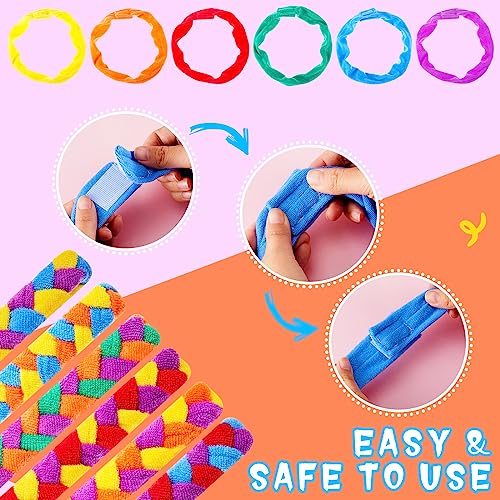 Image of Henoyso 12 Pack Sensory Chew Necklaces Kids Soft Terry Cloth Oral Motor Teething Toys for Boys Girls, Reusable Chewy Jewelry for Focusing & Calming(Mixed Style,Vivid Color)