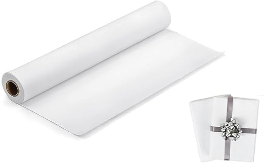 White Art Craft Paper Roll for Drawing Easel Doodles 15"×511" White Wrapping Paper Roll for Gifts (42.6ft)