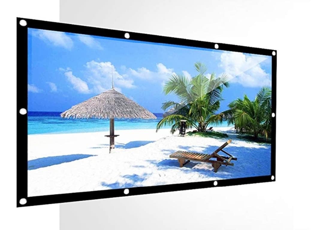 Spline® 150 Inch 16:9 HD Projector Screen Portable Widescreen Foldable Anti-Crease Indoor Outdoor Projector Movies Scree
