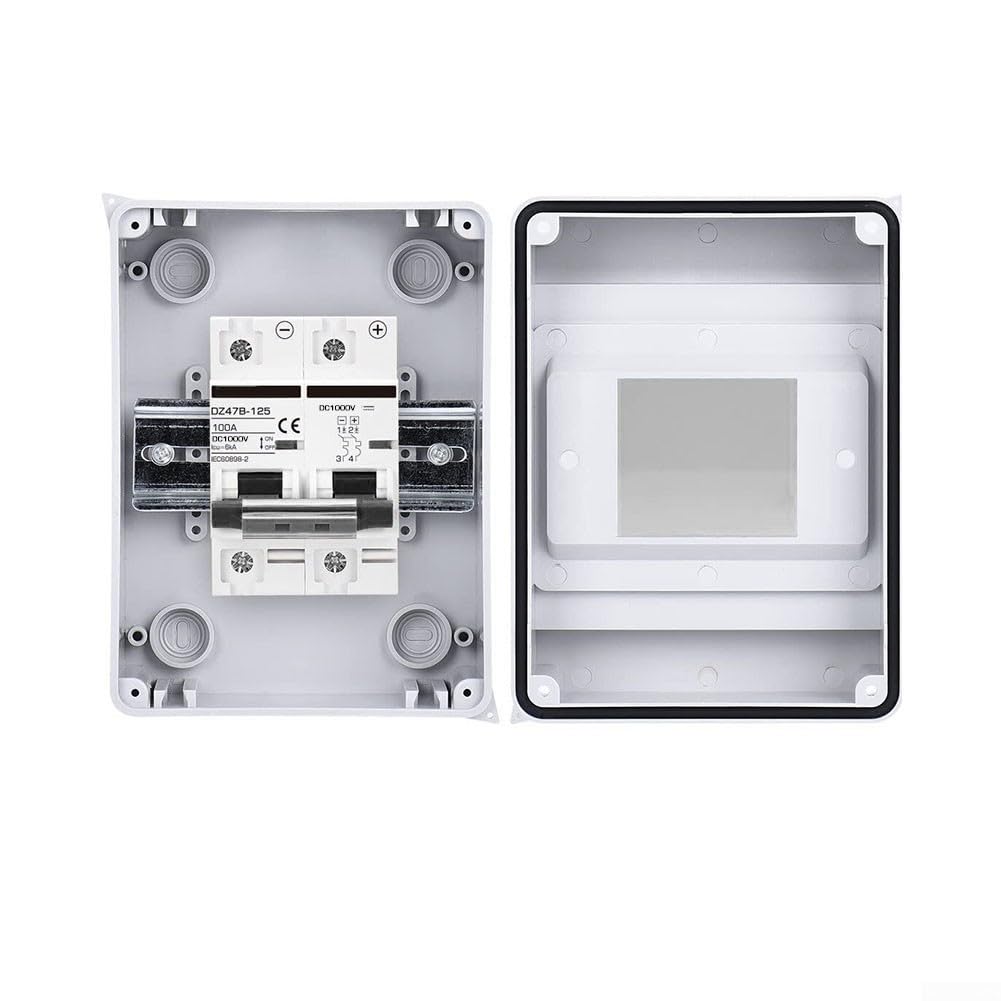 PV-Trennbox DC1000V Solar-Trennschalter für Photovoltaik-Montagestrukturen und DC-Verteilerplatinen IP65 Gehäuse (63A)