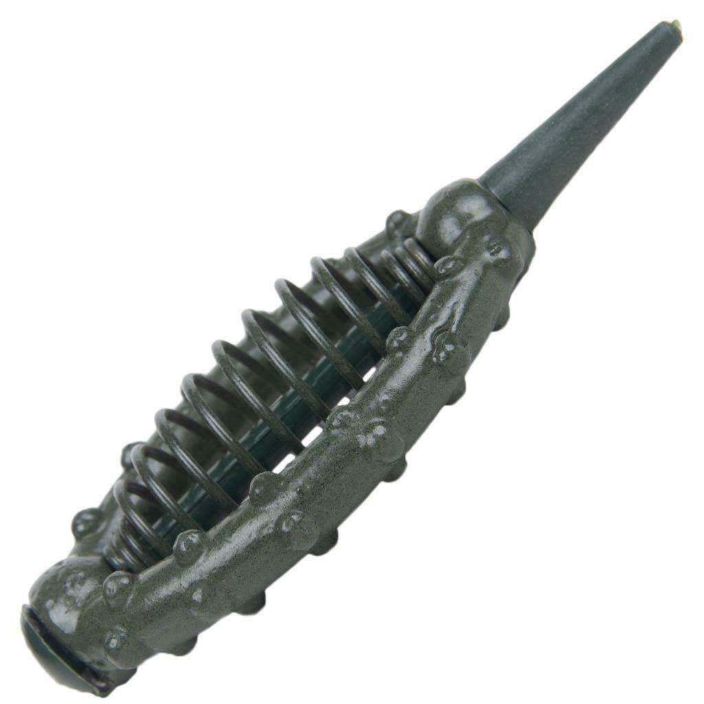 CKG 10 Stück Blei-Sinker Feder Angeln Feeder Karpfen Brassen Köderkäfig Inline-Method Feeder – Angelfalle Zubehör – Angelwerkzeug – 80 g
