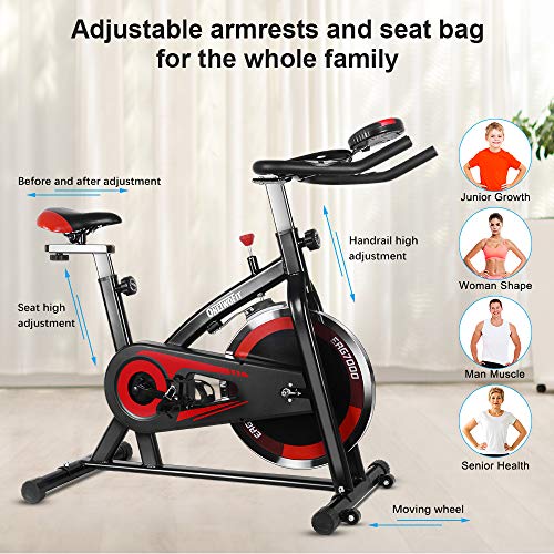 ONETWOFIT Indoor Cyclette Cardio con Manubrio e