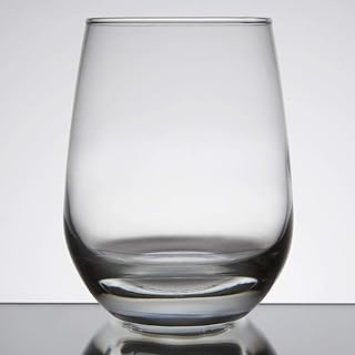 Set of 6 Libbey 231 Heavy Base 15.5 oz Stemless Wine Glass w/Signature Cocktail Picks