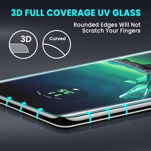 Image of FIRST MART Military-Grade UV Tempered Glass For Motorola Edge 40 Neo 5G and Moto Edge 40 5G (6.7 Inch) With Easy Installation Kit | Edge-To-Edge Protector Coverage | Crystal Clear, Pack of 2
