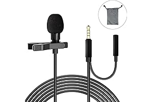 Microphone Lavalier Microphone 3.5mm Phone Microphone with Listening Interface Mini Portable for...
