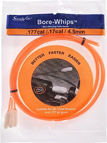 (12 Bag Case) Swab-its .17cal Bore-Whips Case of Bore-Whips - Made in The USA