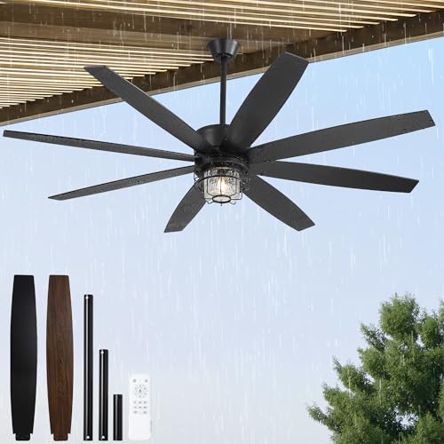 Fanbulous 72 Inch Outdoor Ceiling Fan Black