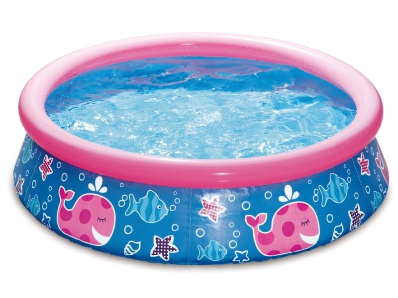 HAF® Quick Up Pool in Pinker Optik mit den Maßen 152 x 38 cm - Selbstaufbauender & Selbst tragender Swimming Pool/Gartenpool/Aufstellpool ohne Filterpumpe
