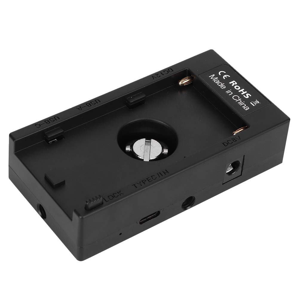 Adapter płyty akumulatorowej ze stopu plastiku do monitora system zasilania światłem wypełniającym - wyjście DC i przenośne wyjście USB, instalacja i demontaż